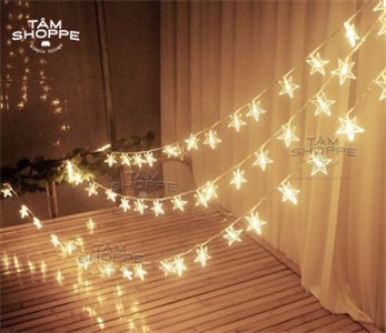 Trang trí bắt mắt với dây đèn ngôi sao